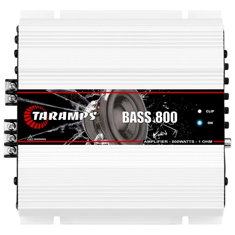 Taramp's مضخم الصوت تارامب 800 1 أوم أحادي القناة 800 واط RMS 1 قناة، 14.4 فولت DC طاقة كاملة النطاق، رائع للساب/الباس - مدخل RCA/مستوى عالٍ، صوت السيارة - Image 1